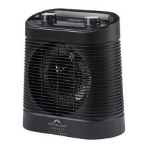 DREAMLAND Silent Power Comfort Portable Hot & Cool Fan Heater - Black