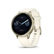 GARMIN Venu 4 Smart Watch - Lunar Gold with Bone Silicone Band, 41 mm