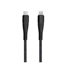 SILVERLABEL Braided USB Type-C to Lightning Cable - 2 m, Black