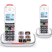 SWISSVOICE Xtra 2355 Duo Cordless Phone - Twin Handsets, White