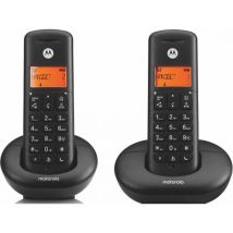 MOTOROLA E202 Cordless Phone - Twin Handsets, Black