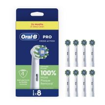 ORAL-B Pro Cross Action Replacement Toothbrush Head - Pack of 8