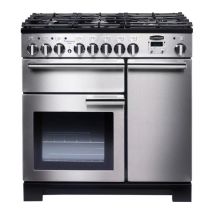 RANGEMASTER Professional Deluxe 90 Dual Fuel Range Cooker - Stainless Steel