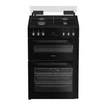 HOTPOINT Multiflow HDD6GDC2B1 60 cm Dual Fuel Cooker - Black