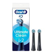 ORAL-B iO Ultimate Clean Replacement Toothbrush Head - Pack of 2, Black