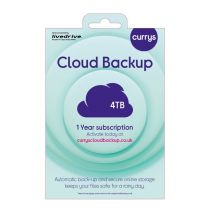 CURRYS' Cloud Backup - 4 TB, 1 year
