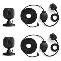 BLINK Mini 2 Full HD 1080p WiFi Security Camera with Weather Resistant Adapter - Black, Twin Pack