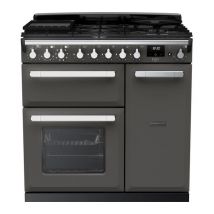 RANGEMASTER Estel Deluxe ESDL90DFPSLT/CM1 90 cm Dual Fuel Range Cooker - Slate & Chrome