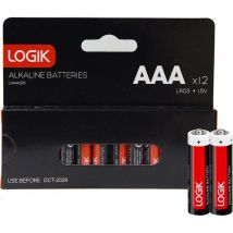 LOGIK LAAA1216 AAA Alkaline Batteries - Pack of 12