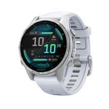 GARMIN fenix 8 AMOLED Smart Watch - Silver & Whitestone, 43 mm