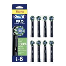 ORAL-B Pro Cross Action Replacement Toothbrush Head - Pack of 8