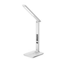 GROOV-E Ares LED Desk Lamp with Wireless Charging Pad & Clock - White