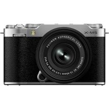 FUJIFILM X-M5 Mirrorless Camera with FUJINON XC 15-45 mm f/3.5-5.6 OIS PZ Lens - Silver