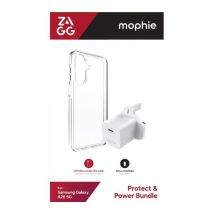 ZAGG Crystal Palace Lite Galaxy A26 Clear Case & Mophie 30 W USB Type-C Wall Charger Bundle