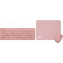 GOJI 3-in-1 Wireless Keyboard & Mouse Set - Pink