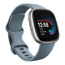 FITBIT Versa 4 Smart Watch - Waterfall Blue & Platinum