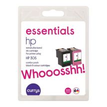 ESSENTIALS HP 305 Black & Tri-colour Ink Cartridges - Twin Pack