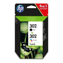 HP Combo 302 Original Tri-colour & Black Ink Cartridges - Multipack