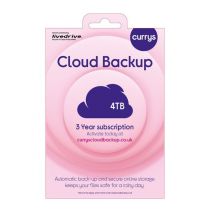 CURRYS' Cloud Backup - 4 TB, 3 years