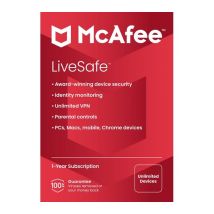 MCAFEE LiveSafe - 1 year for unlimited devices