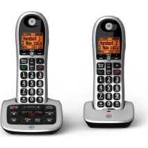 BT 4600 Cordless Phone with Answering Machine - Twin Handsets, Silver