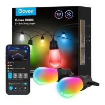 GOVEE RGBIC S14 Smart LED Outdoor String Lights - Black