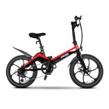 DUCATI MG20 Electric Folding Bike - Black & Red