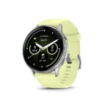 GARMIN Venu 4 Smart Watch - Silver with Citron Silicone Band, 45 mm
