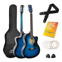 3RD AVENUE Full Size 4/4 Cutaway Acoustic Guitar Bundle - Blueburst