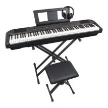 AXUS AXD55 88-Key Digital Piano Bundle with Stand, Stool and Headphones - Black