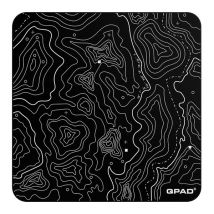 QPAD Obsidian Glass Superglide Mouse Mat - Black & White, Large