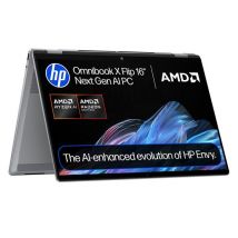 HP OmniBook X Flip NGAI 16" 2 in 1 Laptop - AMD Ryzen AI 7, 512 GB SSD, Meteor Silver