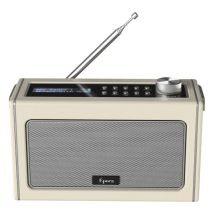 I-BOX Epoca Portable DAB+/FM Retro Bluetooth Radio - Grey & Cream