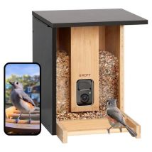 BIRDFY Smart Camera Bird Feeder with Solar Roof - Bamboo