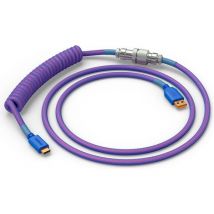 GLORIOUS Coiled USB to USB Type-C Keyboard Cable - Nebula