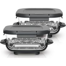 NINJA CRISPi Glass Container - 1.4 Litre, Pack of 2