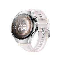 HUAWEI Watch 5 - Silver with White Composite Leather Strap, 42 mm