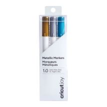 CRICUT Joy Metallic Marker Pens - Gold, Silver & Blue, Pack of 3