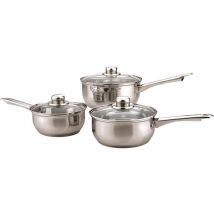 SABICHI 93684-I 3-piece Saucepan Set - Stainless Steel