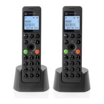 MOTOROLA DOT211 Cordless Phone - Twin Handset, Black