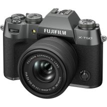 FUJIFILM X-T50 Mirrorless Camera with FUJINON XC 15-45 mm f/3.5-5.6 OIS PZ Lens - Charcoal Silver
