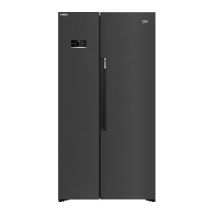 BEKO Pro HarvestFresh ASL1442VPZ American-Style Fridge Freezer - Black Steel