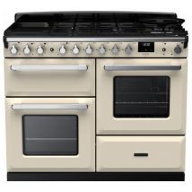 RANGEMASTER Estel Deluxe ESDLO110DFPPCR/CM1 110 cm Dual Fuel Range Cooker - Pale Cream & Chrome