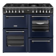 STOVES Richmond Deluxe 100DF Dual Fuel Range Cooker - Midnight Blue & Chrome