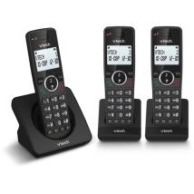 VTECH ES2002 Cordless Phone - Triple Handsets, Black