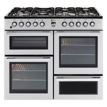 FLAVEL MLN10FRS Dual Fuel Range Cooker - Silver & Chrome