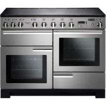 RANGEMASTER Professional Deluxe 110 cm Electric Induction Range Cooker - Stainless Steel & Chrome
