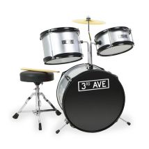 3RD AVENUE Junior 3-Piece Drum Kit - Silver