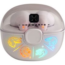 LAZERBUILT Harry Potter Hogwarts Light-up Wireless Bluetooth Earbuds - White