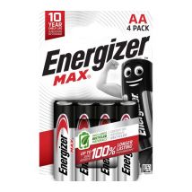 ENERGIZER Max AA Alkaline Batteries - Pack of 4